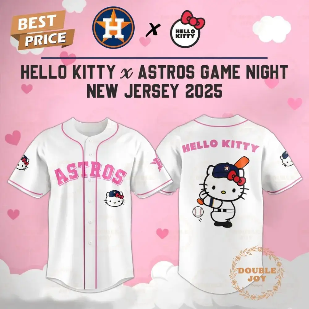 Houston Astros Hello Kitty X Cubs Game Night 2025 New Limited Edition Baseball Jersey Image