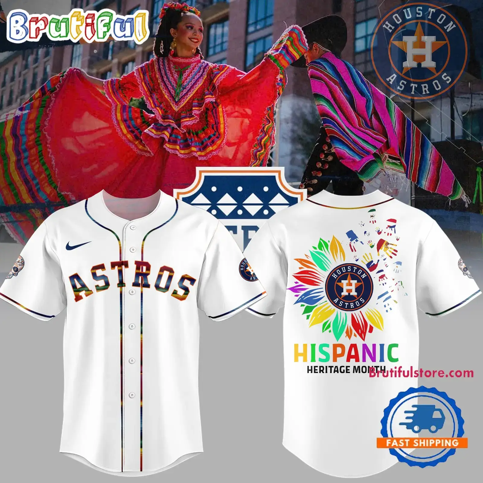 Houston Astros Hispanic Heritage Month 2024 Jersey Shirt Image