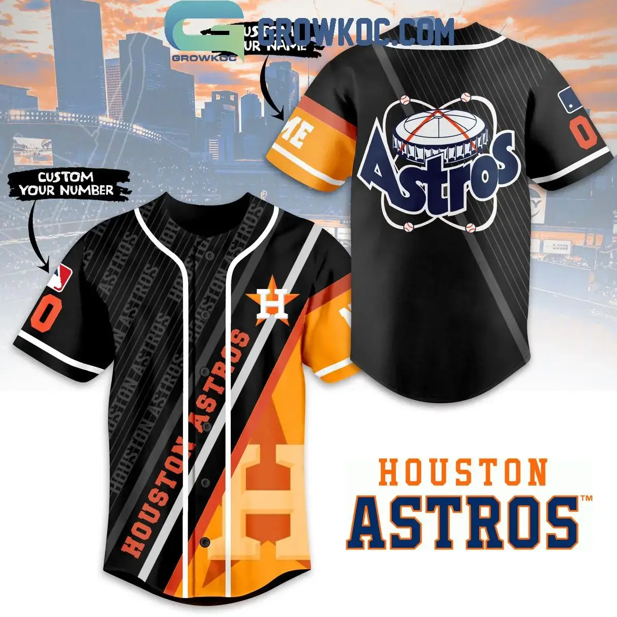 Houston Astros Home Stadium Baseball Fan Love Personalized Baseball Jersey Image
