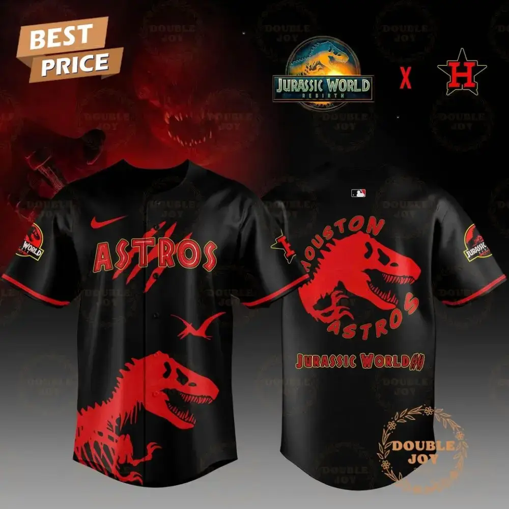 Houston Astros Jurassic World 2025 Special Edition Baseball Jersey Image