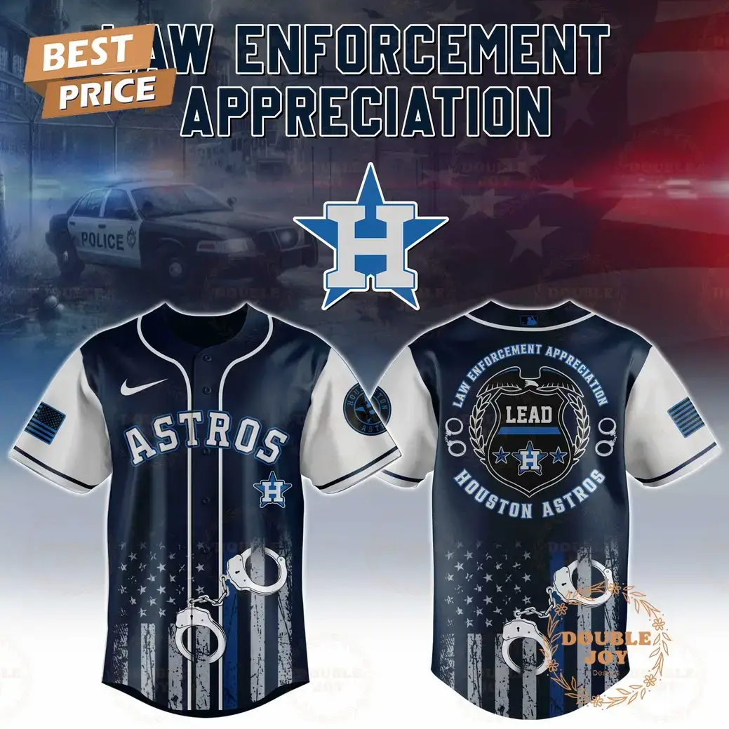 Houston Astros Law Enforcement Appreciation Day 2025 Special Edition Baseball Jersey Image