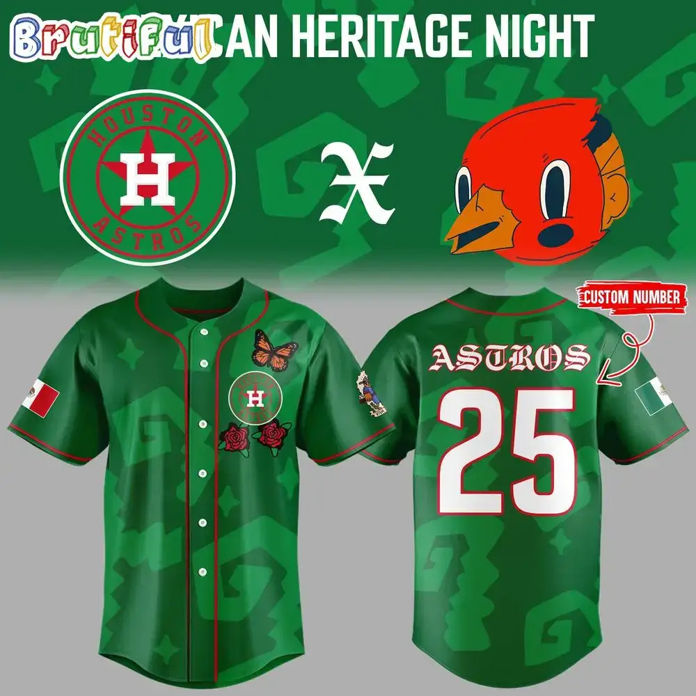 Houston Astros Mexican Heritage Night 2025 Baseball Jersey Image