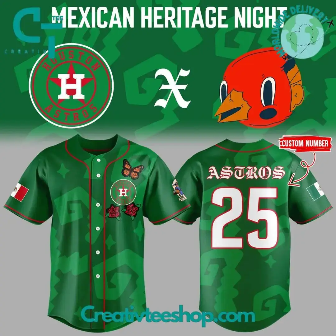 Houston Astros Mexican Heritage Night "Viva Xicago" Personalized Baseball Jersey Image