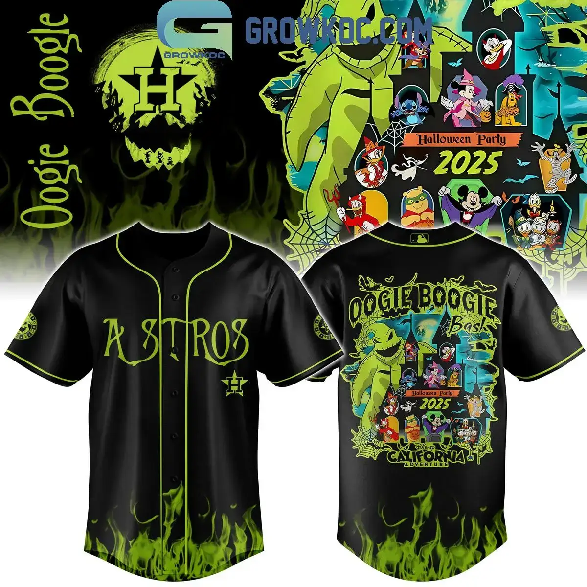 Houston Astros Mix Oogie Boogie Bash Halloween Party 2025 Jersey Image