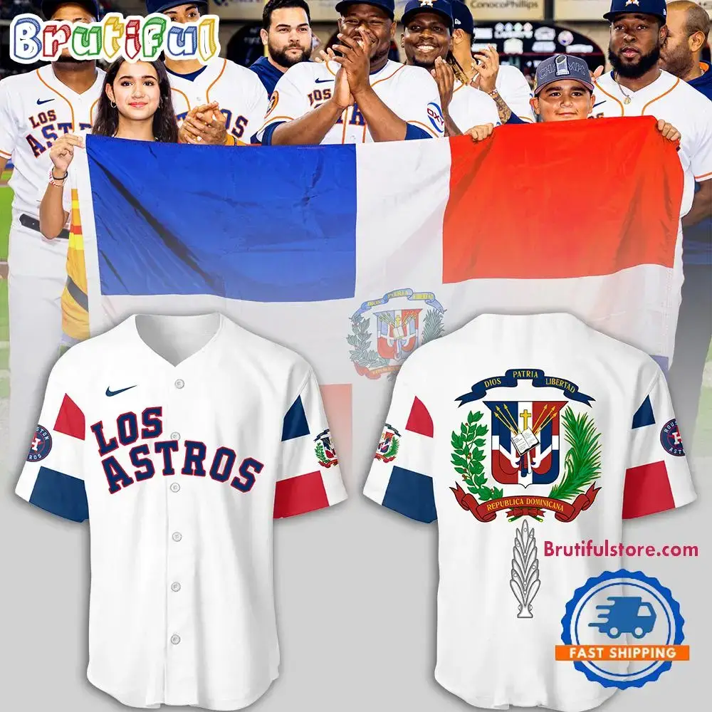 Houston Astros MLB 2024 Astros Dominican Heritage Baseball Jersey Image