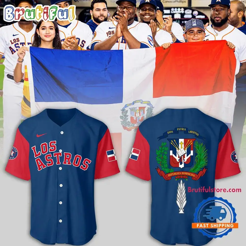 Houston Astros MLB 2024 Astros Dominican Heritage Jersey Image