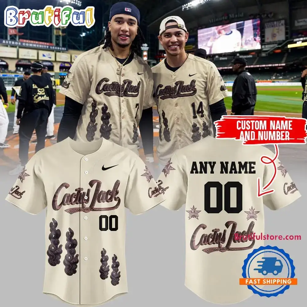 Houston Astros MLB 2025 Limited Cactus Jack HBCU Jersey Shirt Image