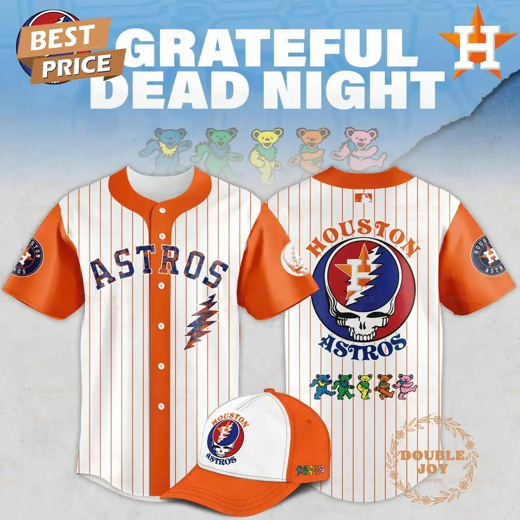 Houston Astros MLB Grateful Dead Night 2025 Limited Edition Baseball Jersey Image