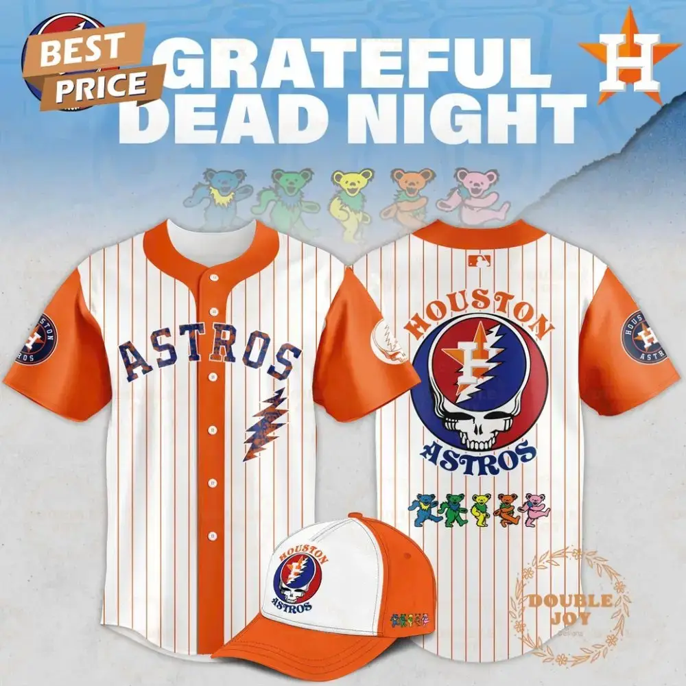 Houston Astros Mlb Grateful Dead Night 2025 Limited Edition Baseball Jersey Image