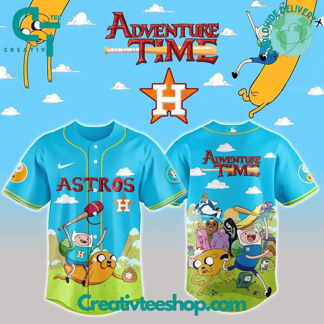 Houston Astros Mlb X Adventure Time 2025 Limited Edition Baseball Jersey Image
