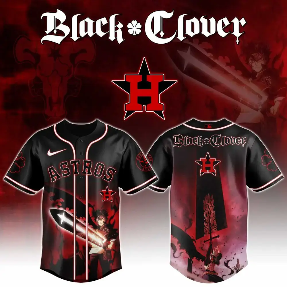 Houston Astros Mlb X Black Clover Custom Baseball Jersey Image