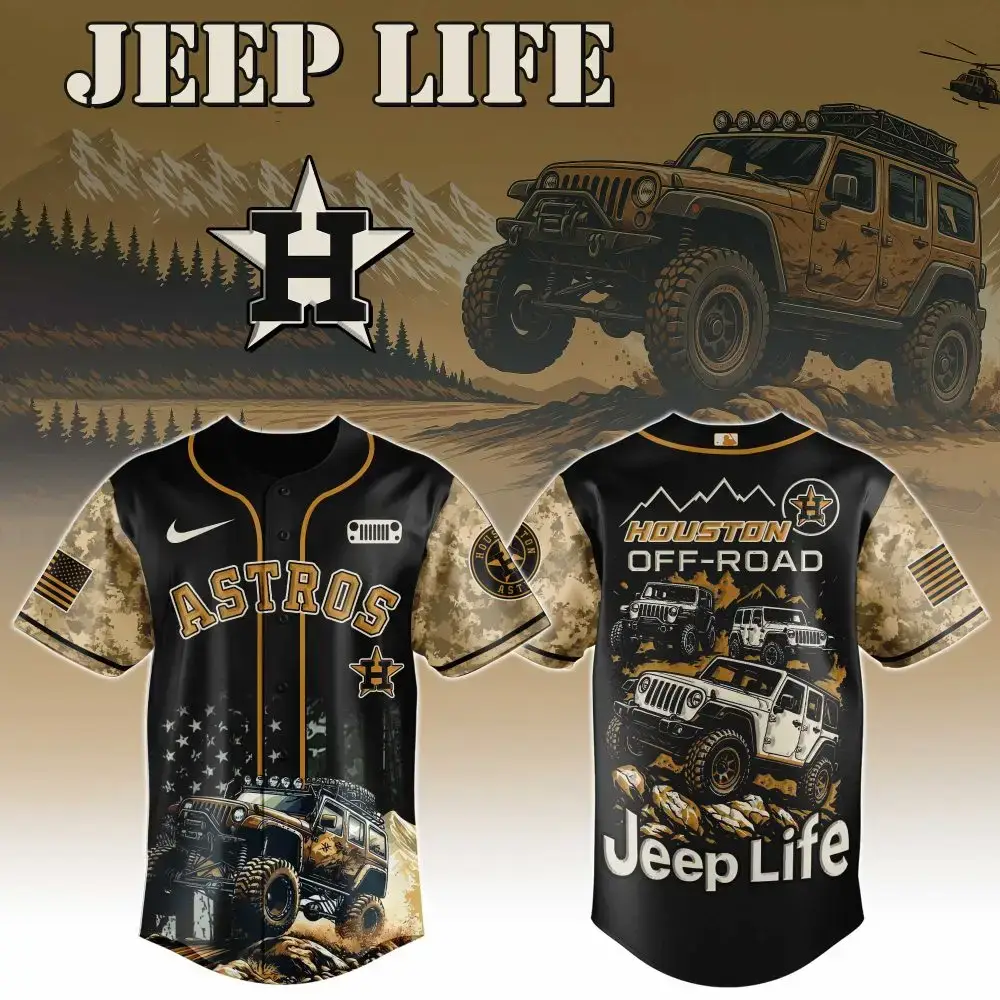 Houston Astros Mlb X Jeep Life Custom Baseball Jersey Image