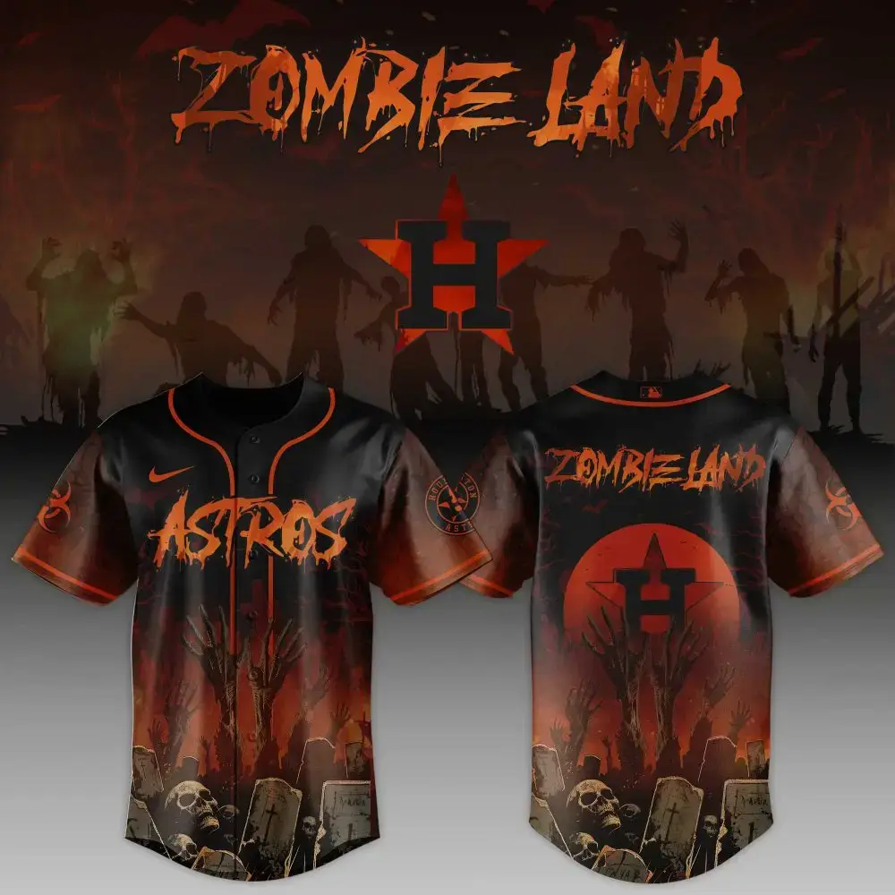 Houston Astros Mlb X Zombieland Custom Baseball Jersey Image