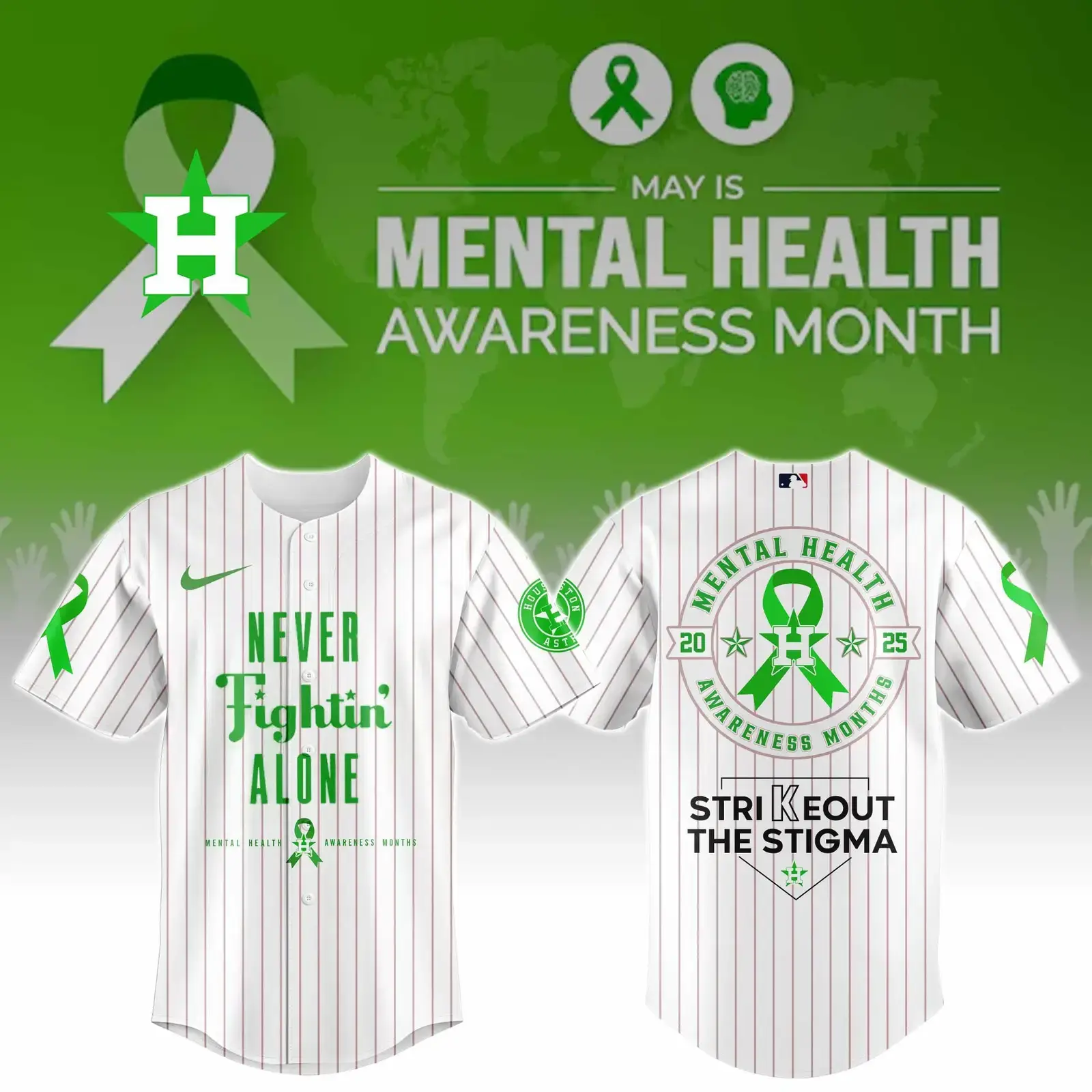 Houston Astros Special Mental Health Awareness Week Edition Jersey Image
