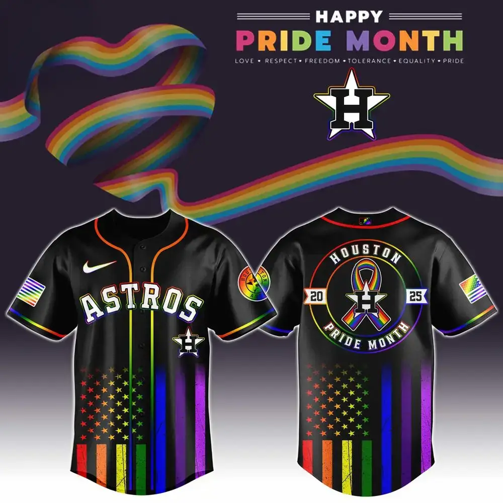 Houston Astros Special Pride Month Jersey Houston Astros Merch Sentimental Father's Day Gifts Image
