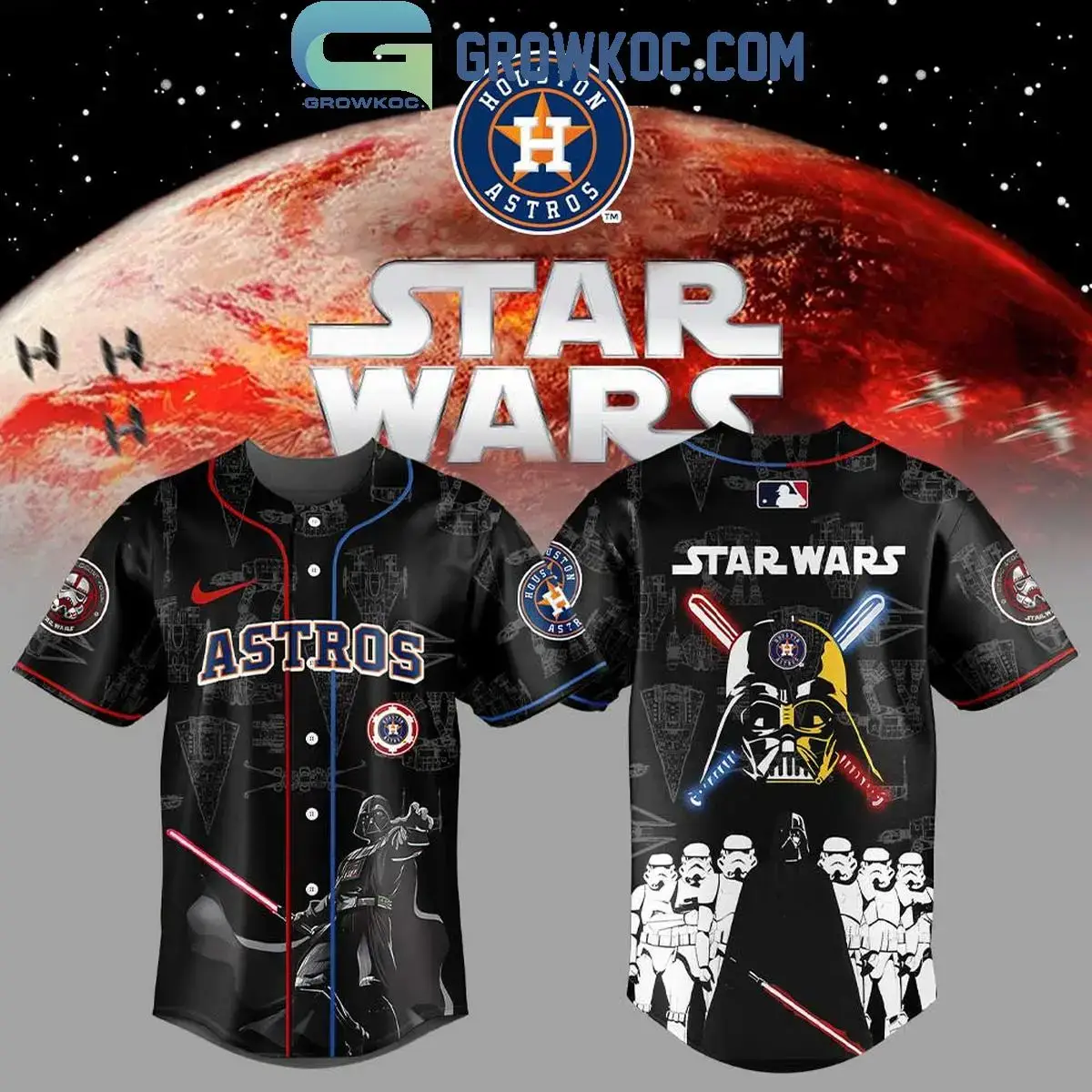 Houston Astros Star War Baseball Jersey Image