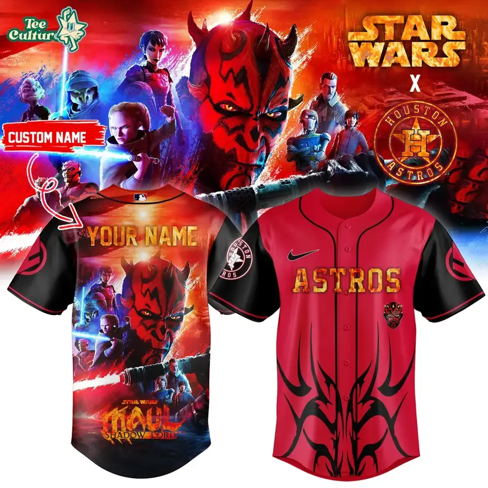 Houston Astros Star Wars Maul Shadow Lord 2026 Custom Name Limited Edition Jersey Version 1 Image