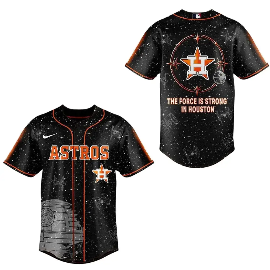 Houston Astros Star Wars The Force Is Strong In Houson Baseball Jersey Image