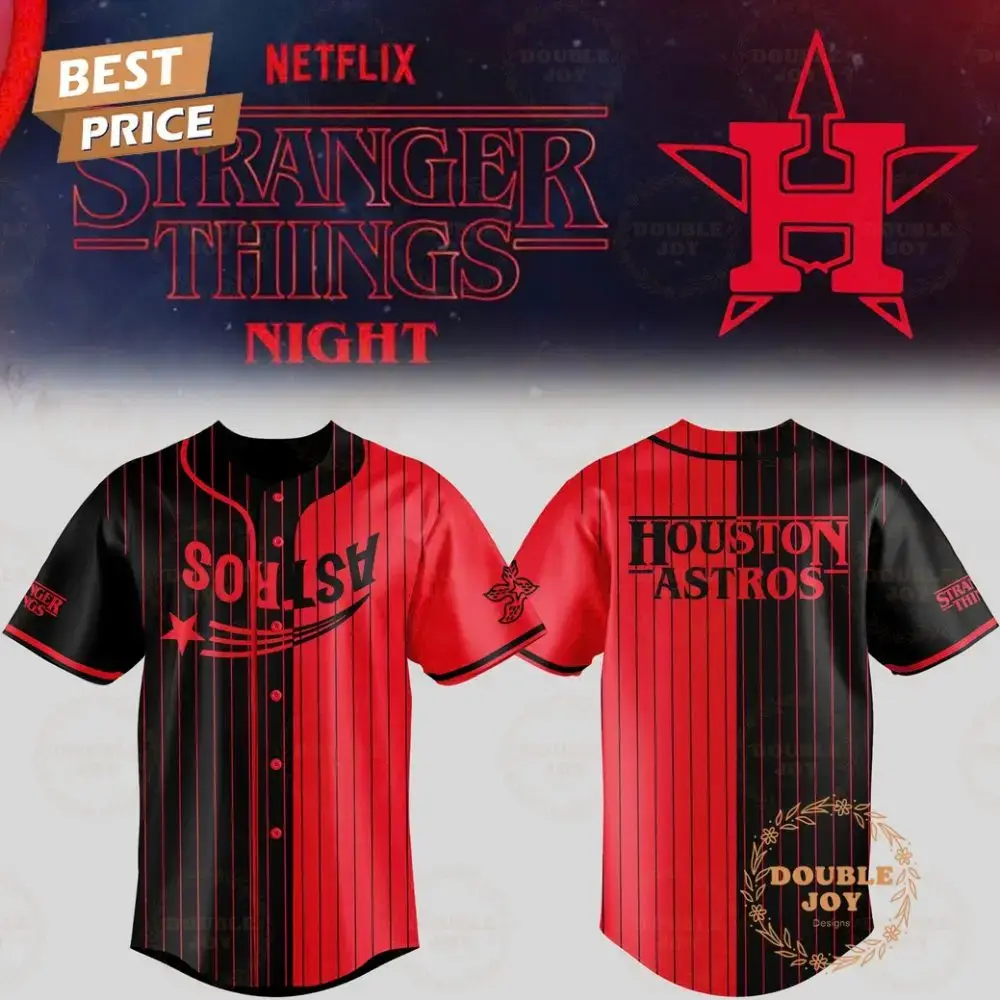 Houston Astros Stranger Things Night 2025 Special Edition Baseball Jersey Image