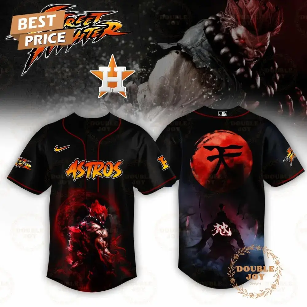 Houston Astros Street Fighter 2025 Limited Edition Baseball Jersey Image