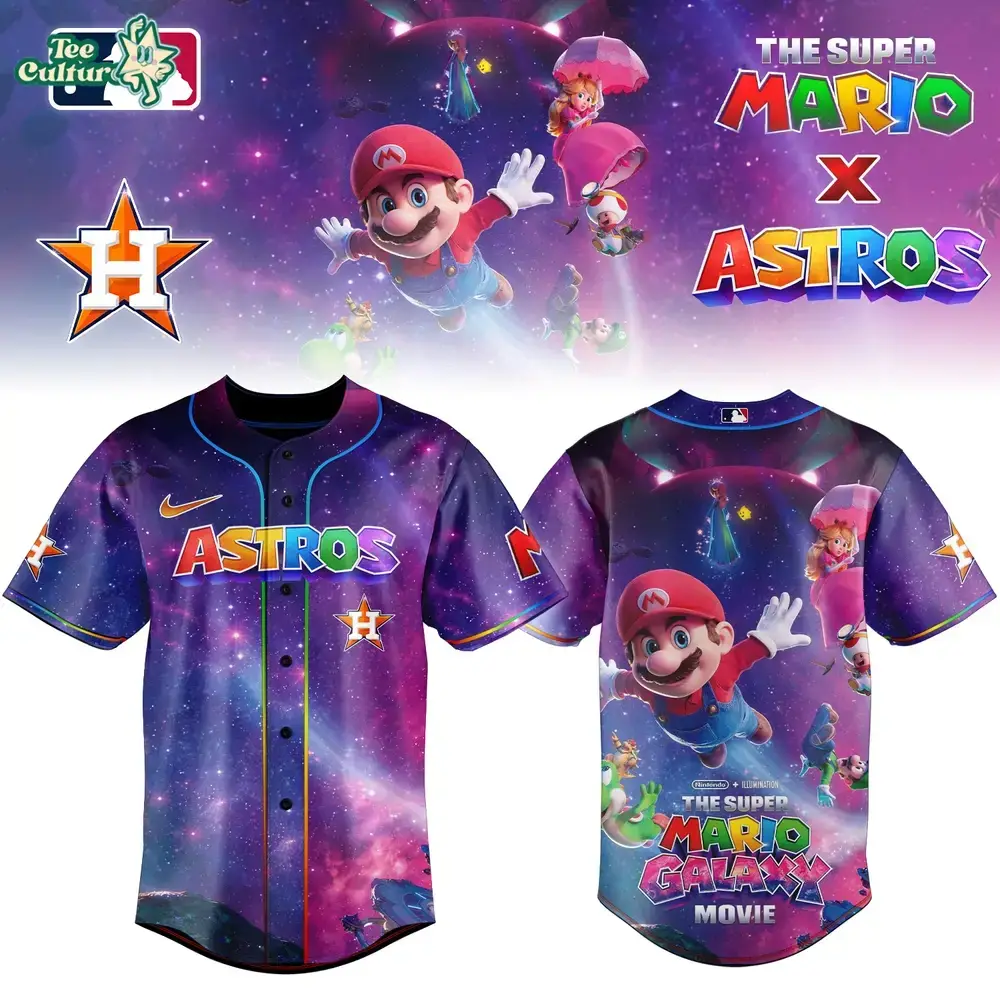 Houston Astros Super Mario Galaxy Inspired Limited Edition Baseball Jersey Version 1 Image