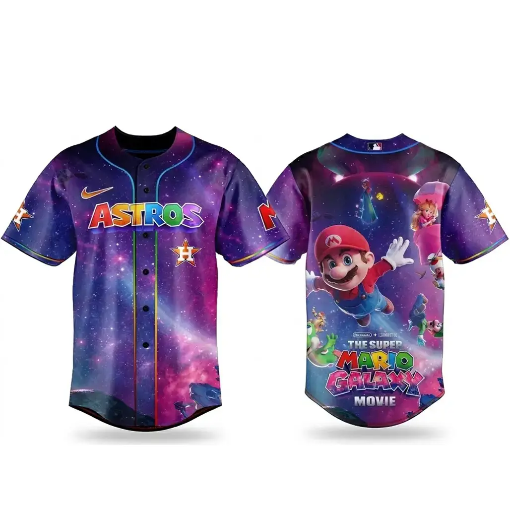 Houston Astros Super Mario Galaxy Movie 2026 Baseball Jersey Image