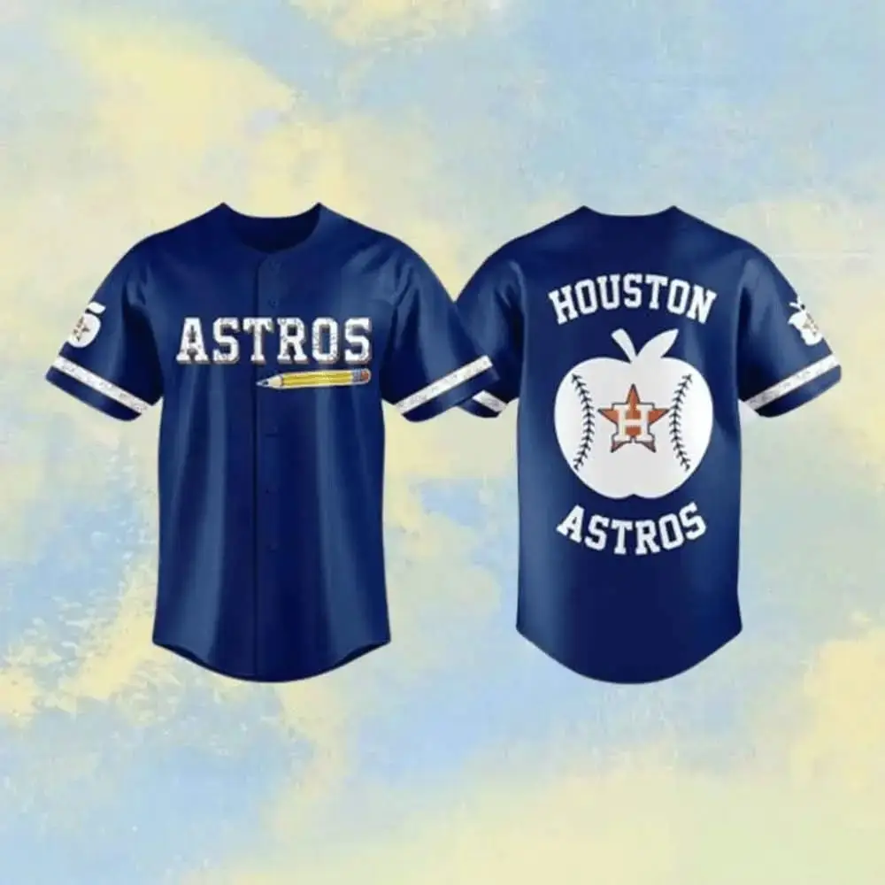 Houston Astros Teacher Appreciation Night Baseball Jersey Houston Astros Merch Son Gifts Image