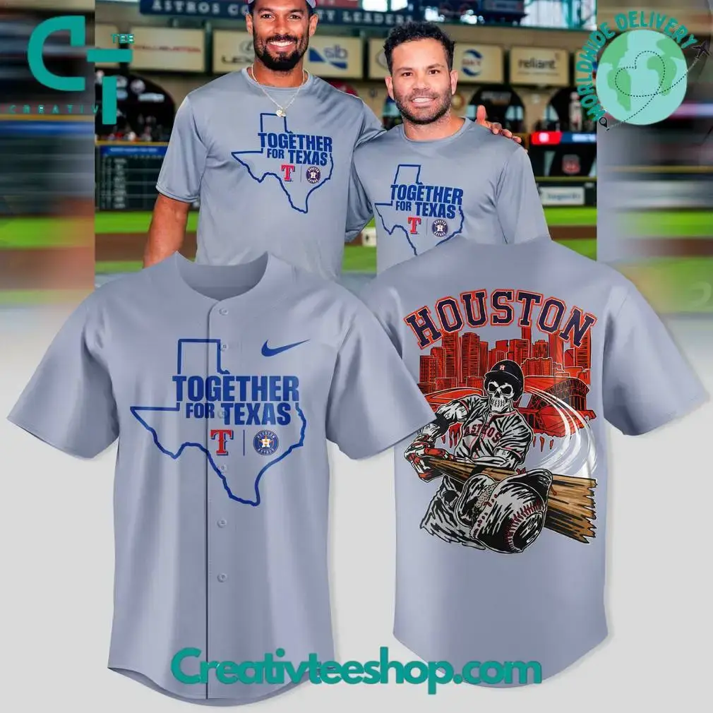 Houston Astros "Together For Texas" Baseball Jersey Image