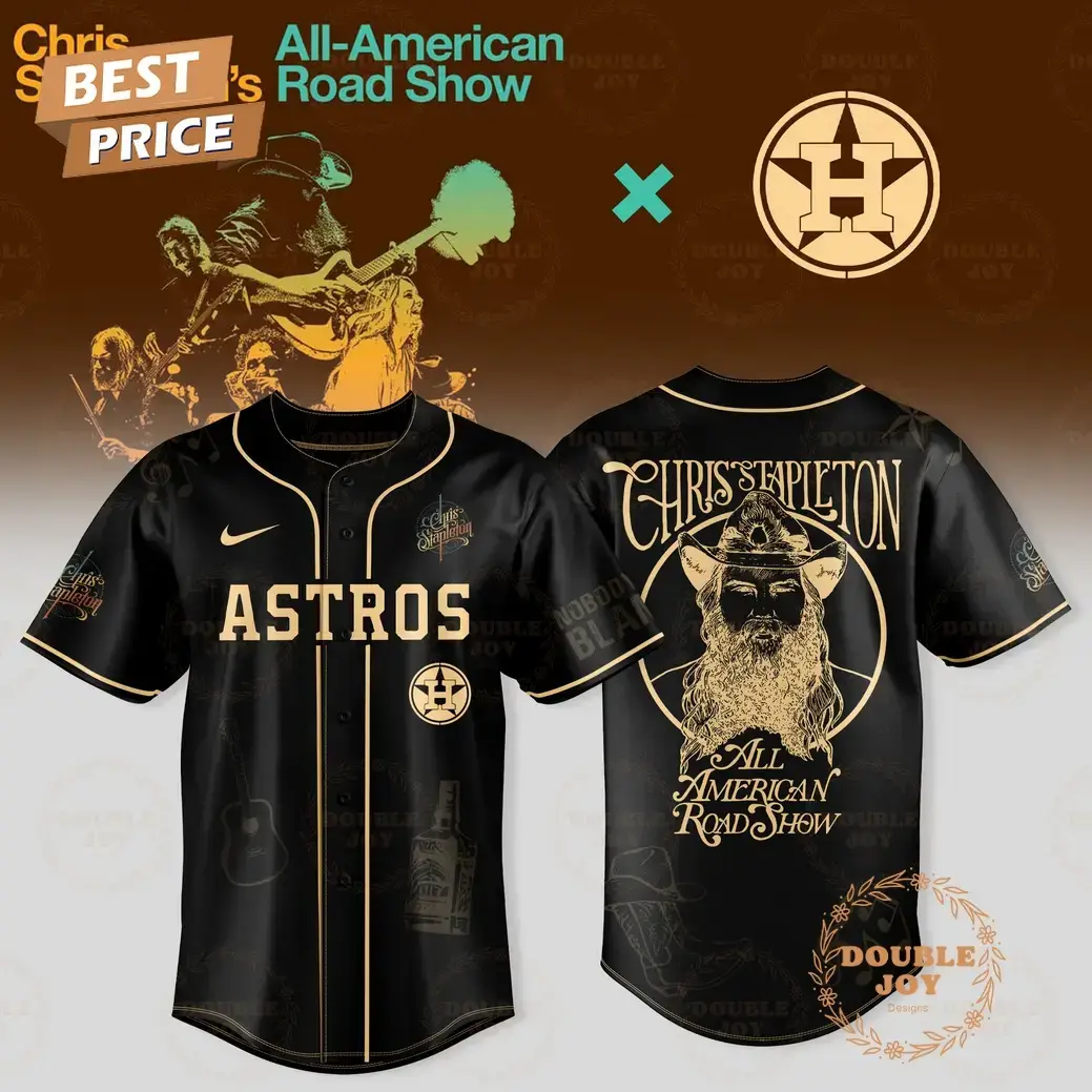 Houston Astros x Chris Stapleton Show 2025 All American Road Baseball Jersey Image
