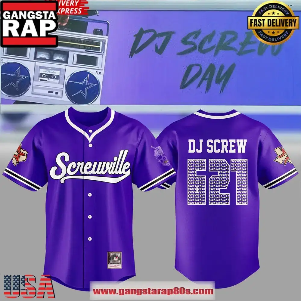 Houston Astros x DJ Screw x 621 Special Baseball Jersey Shirt Image