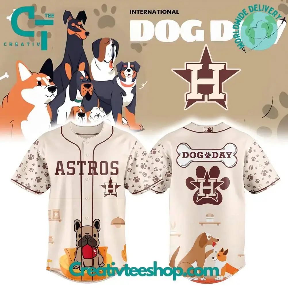 Houston Astros X Dog Day Special Baseball Jersey Image
