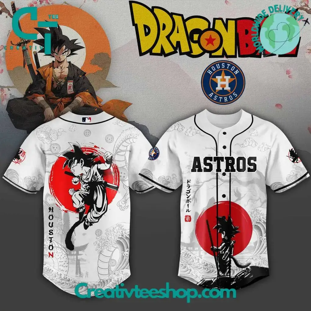 Houston Astros X Dragon Ball 2025 Japan Edition Baseball Jersey Image