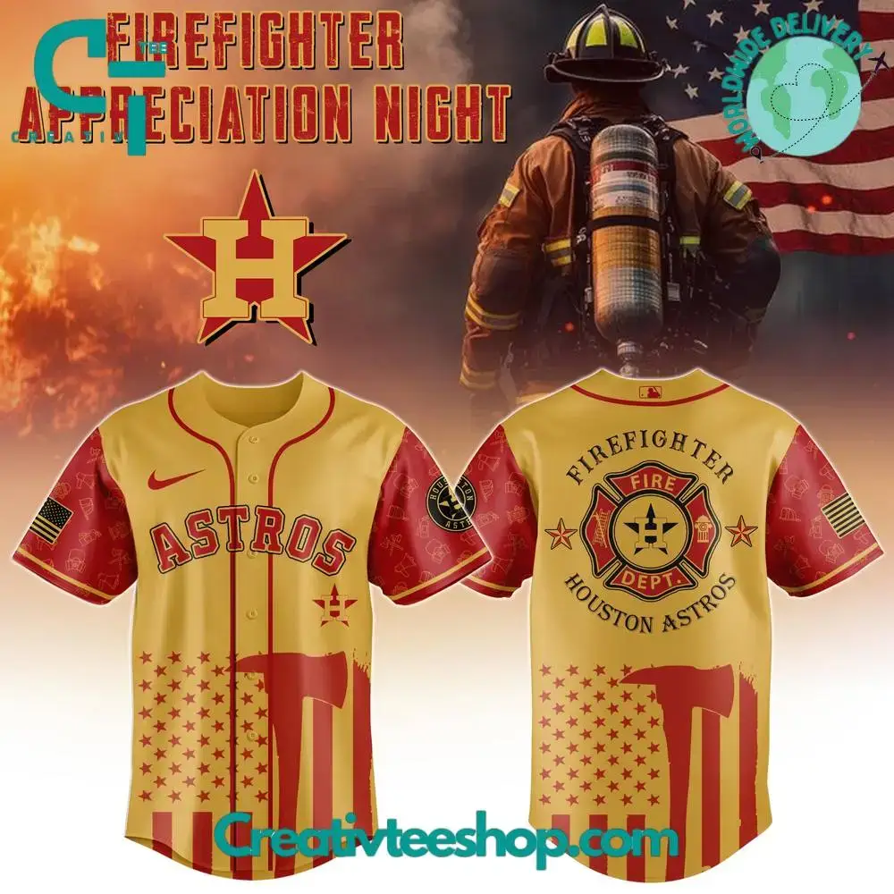 Houston Astros X Firefighter Appreciation Night 2025 Special Baseball Jersey Image
