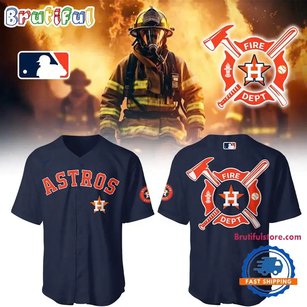 Houston Astros X Firefighter Appreciation Night 3D Print Jersey Shirt Image