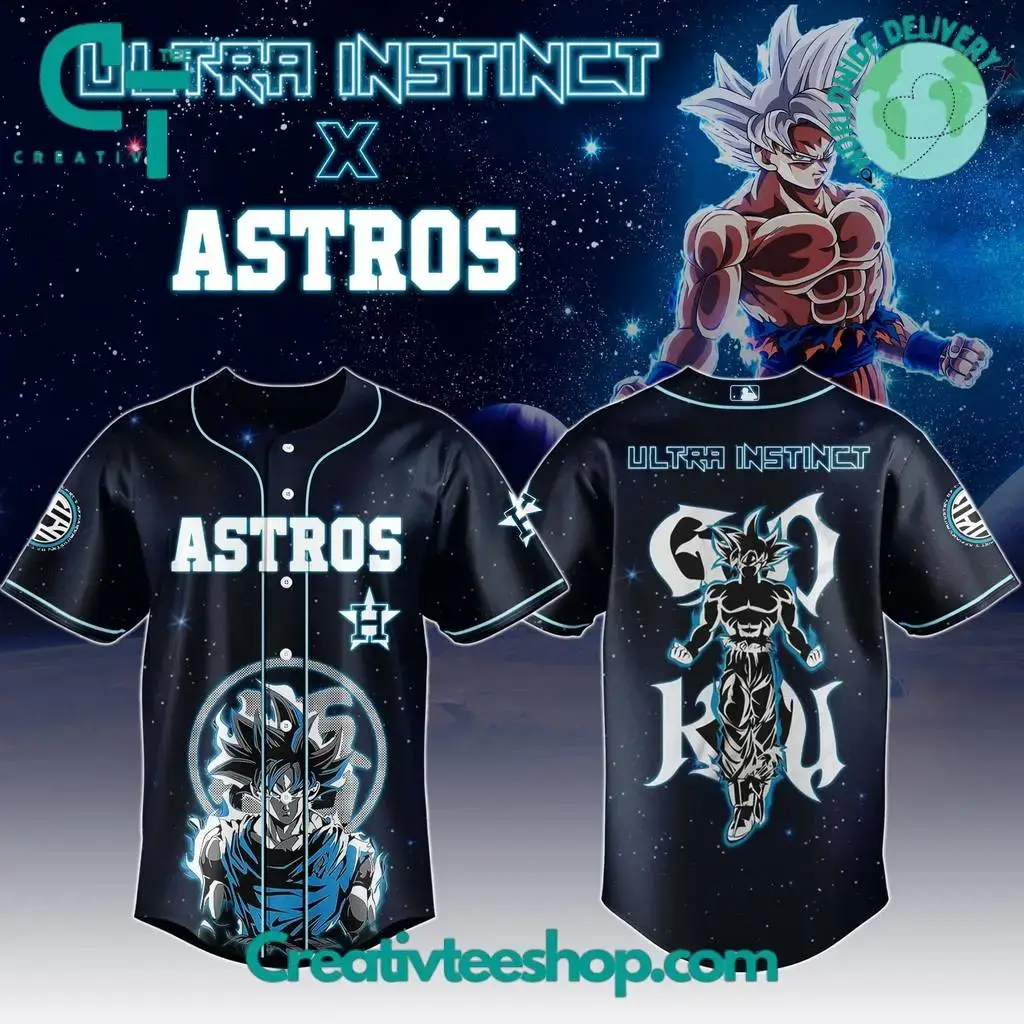 Houston Astros X Goku Ultra Instinct Limited Edition Baseball Jersey Image