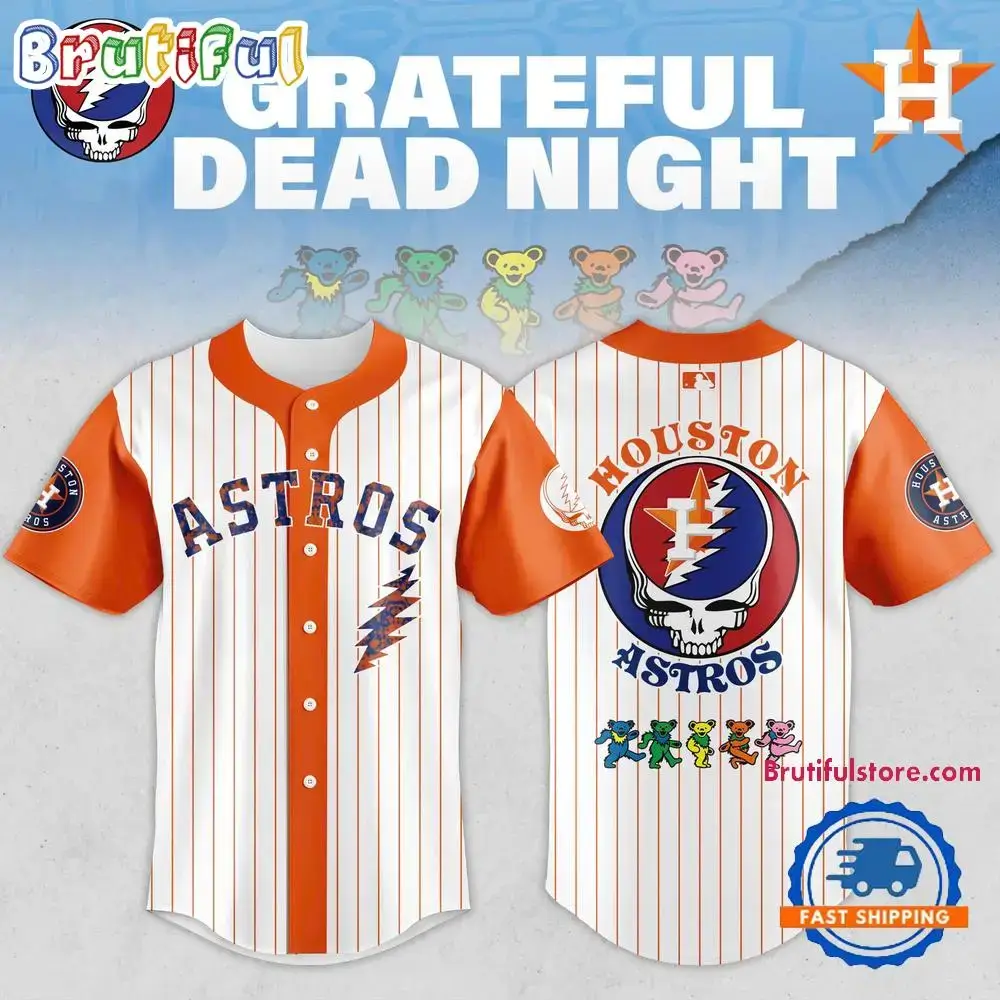 Houston Astros X Grateful Dead Night Game 2025 Baseball Jersey Image