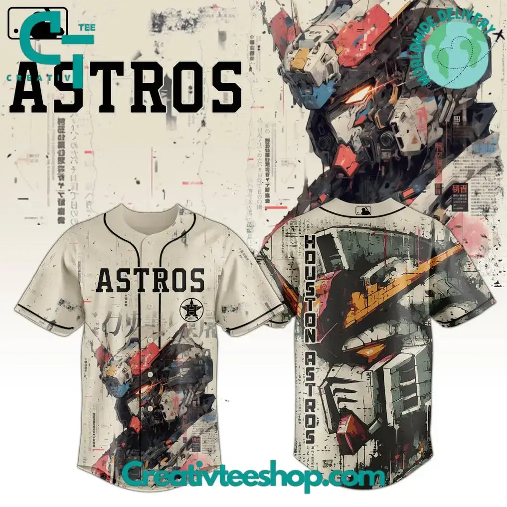 Houston Astros X Gundam Robot Japan Edition 2025 Special Baseball Jersey Image