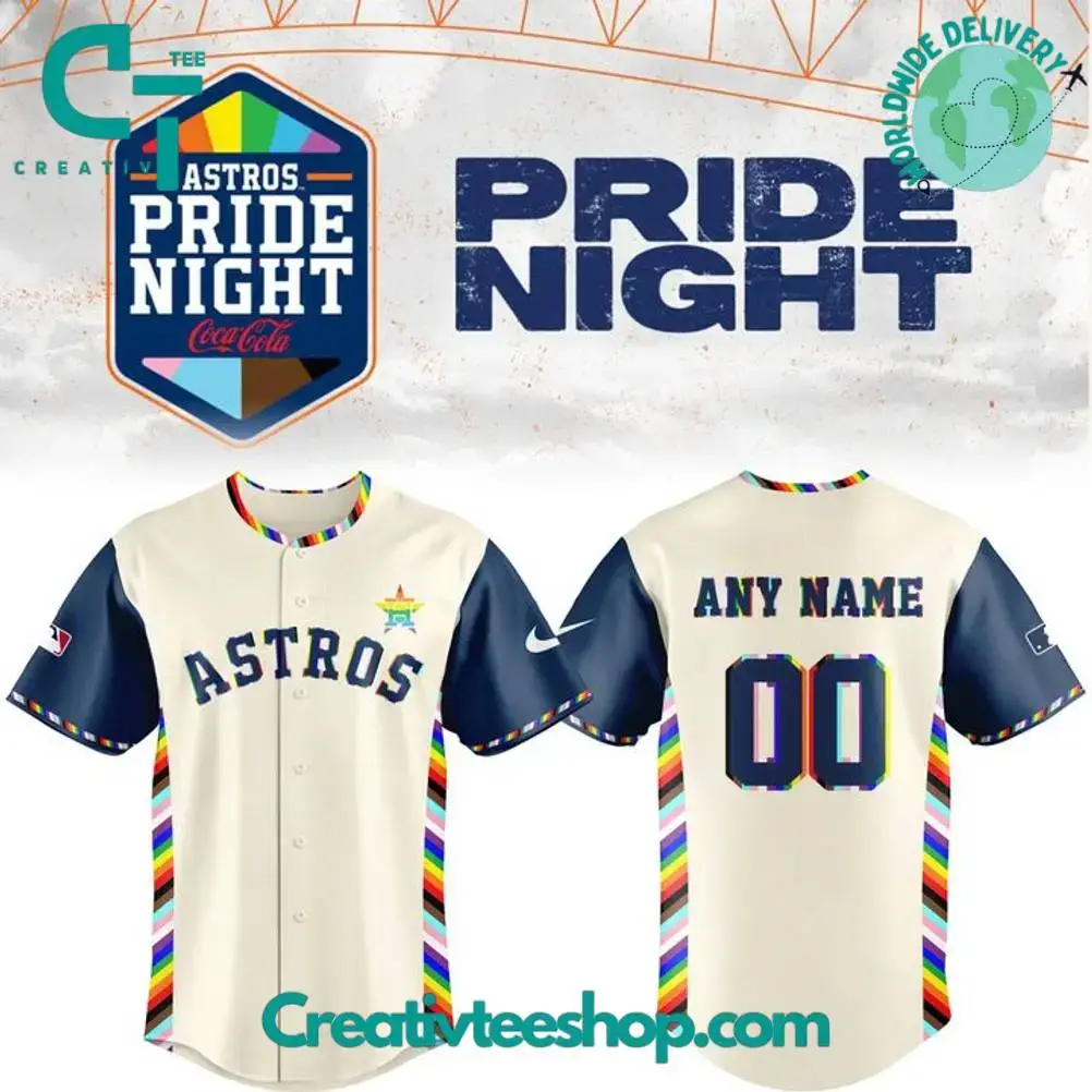 Houston Astros X Happy Pride Month 2025 Special Baseball Jersey Image