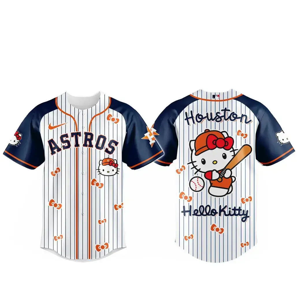 Houston Astros x Hello Kitty 2026 And Sanrio World Baseball Jersey Image