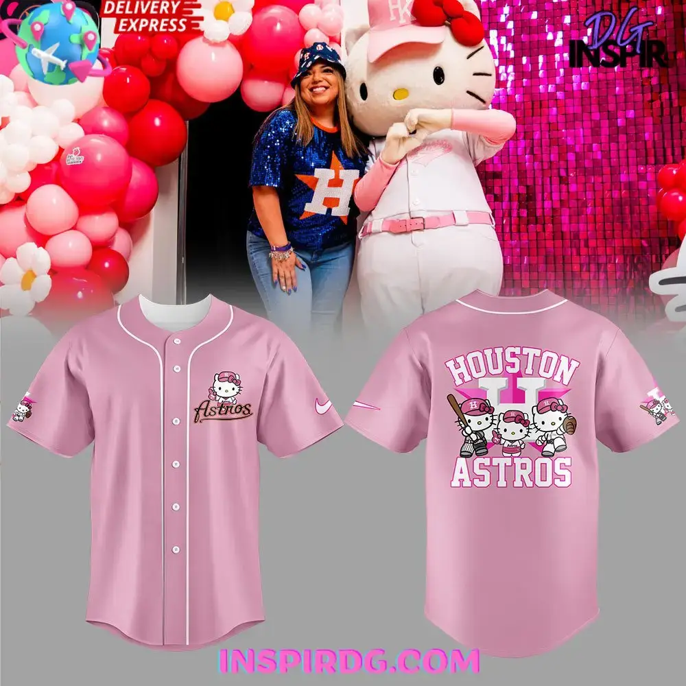 Houston Astros X Hello Kitty Baseball Jersey Image