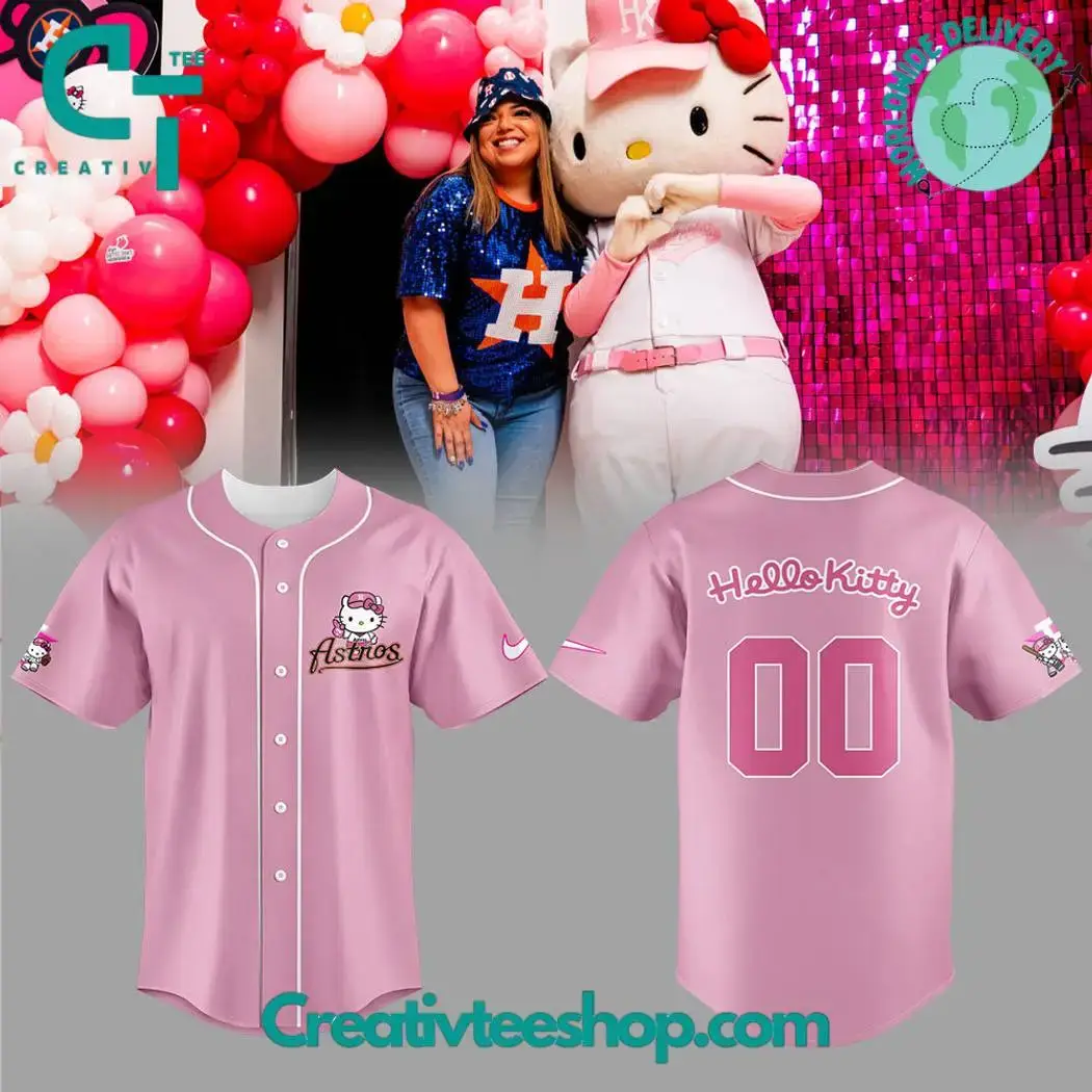Houston Astros X Hello Kitty Cusom Jersey Image