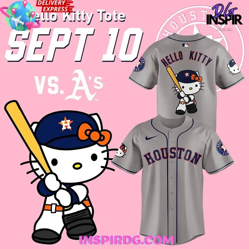 Houston Astros X Hello Kitty Night 2024 Smoke Baseball Jersey Image