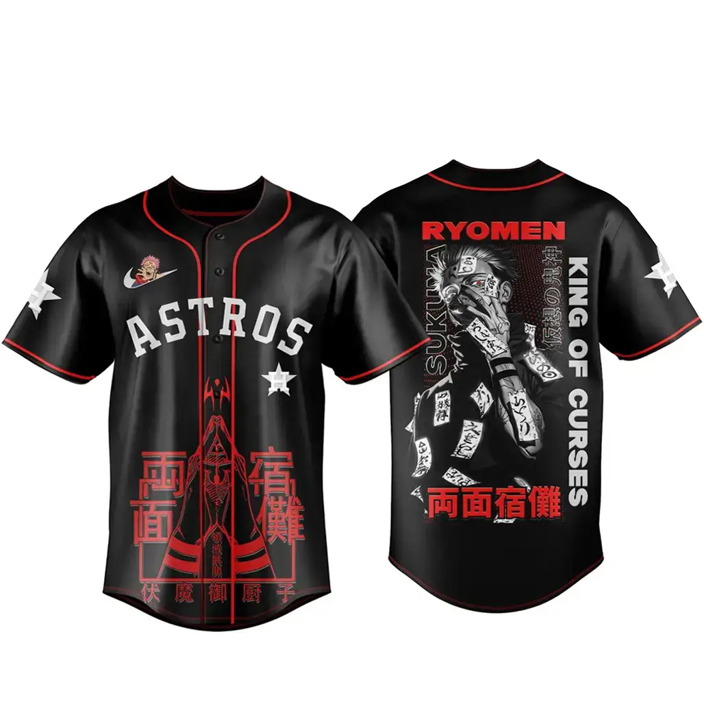 Houston Astros x Jujutsu Kaisen Night 2026 King of Curses Sukuna Baseball Jersey Image