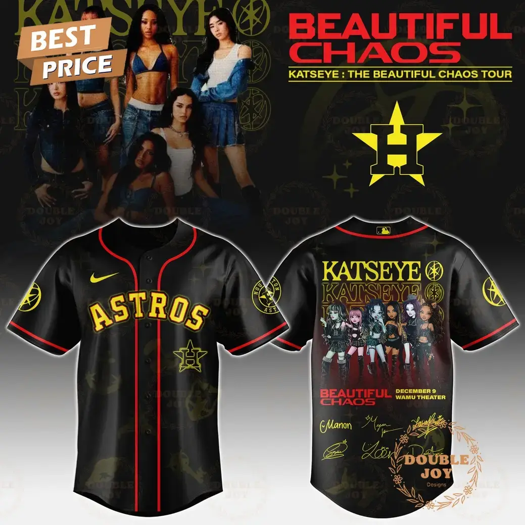 Houston Astros x Katseye "The Beautiful Chaos Tour" 2025 Baseball Jersey Image