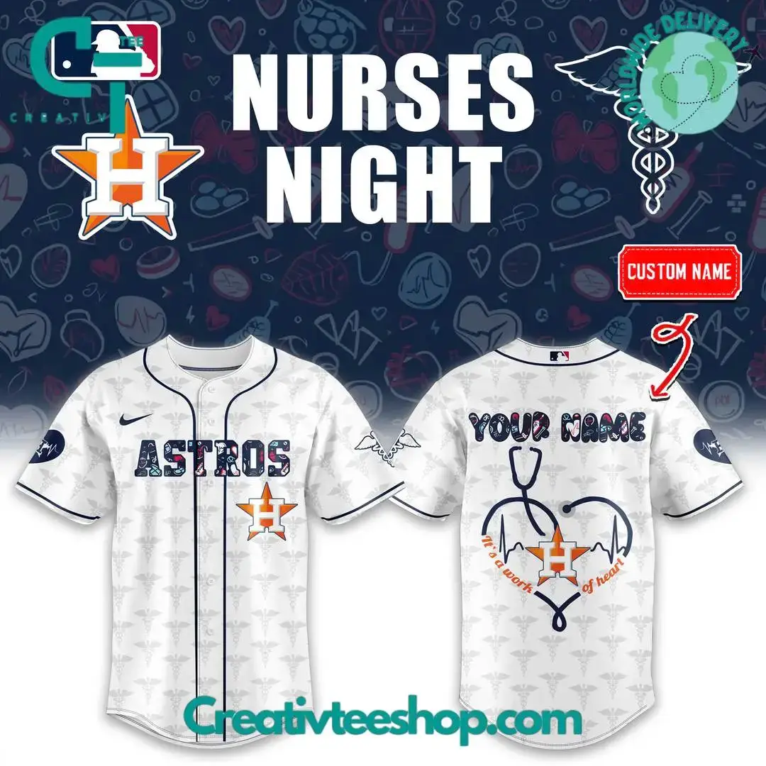 Houston Astros X Nurses Night Personalized Baseball Jersey Image