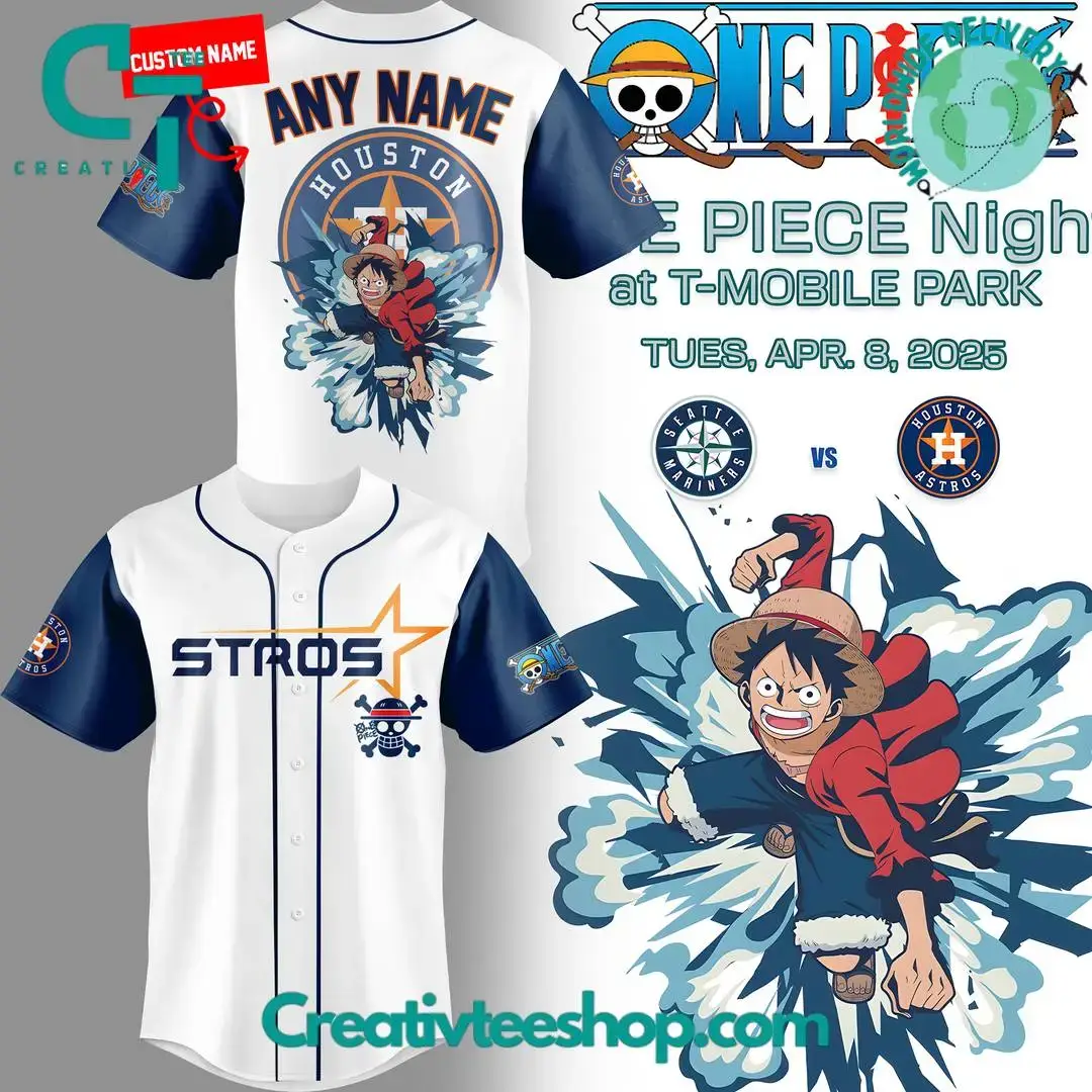 Houston Astros X One Piece Special White Baseball Jersey Image