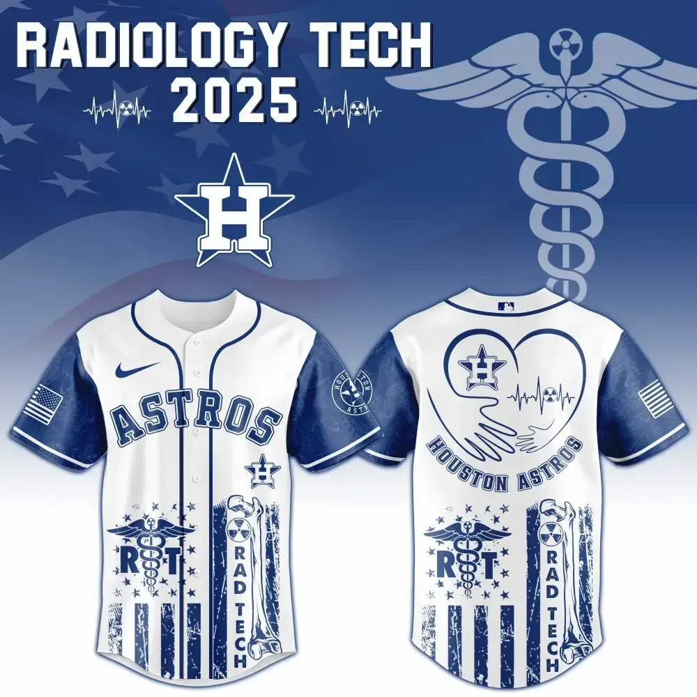 Houston Astros X Radiology Tech Night Exclusive Design Custom Baseball Jersey Image