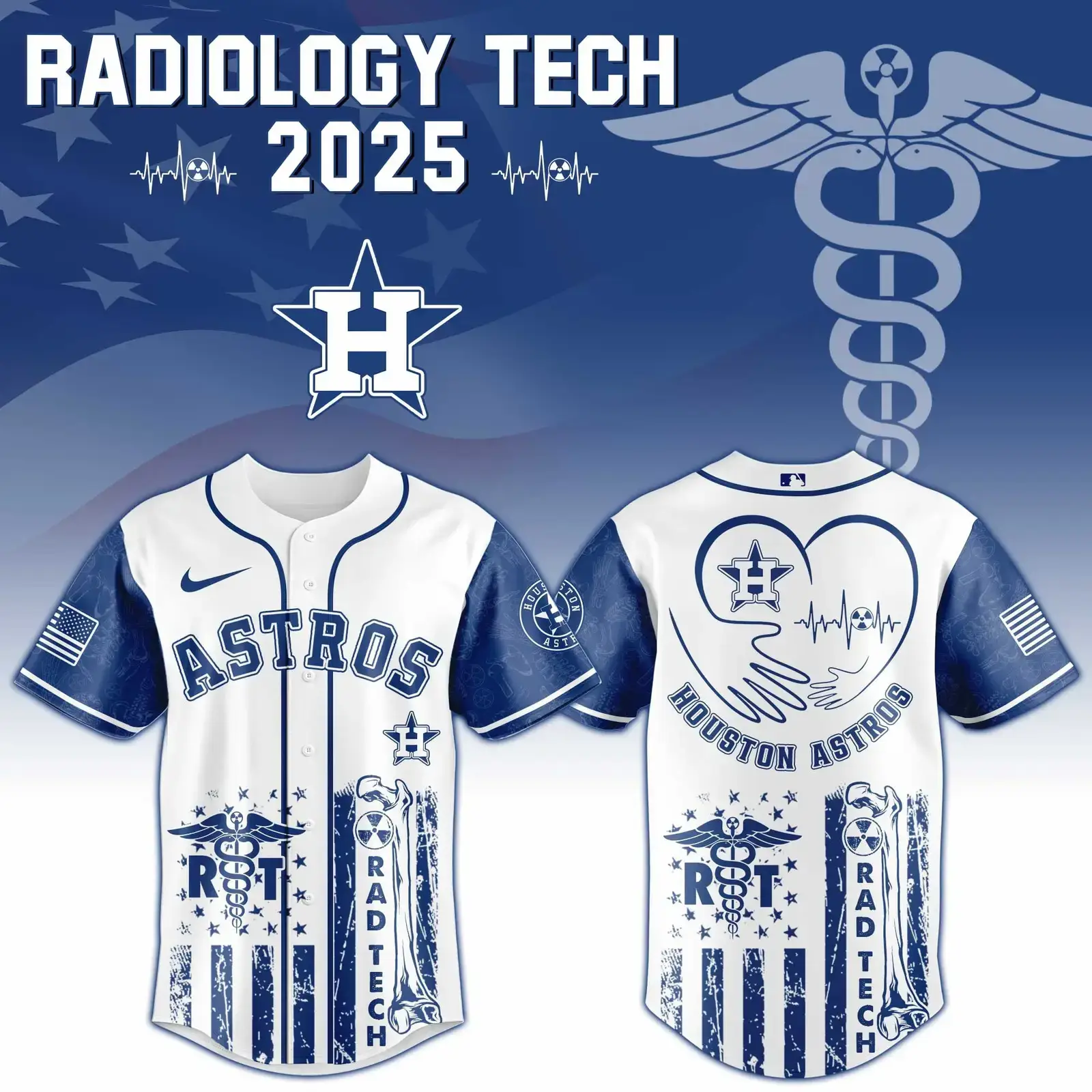 Houston Astros x Radiology Tech Night Exclusive Design Jersey Houston Astros Merch Image