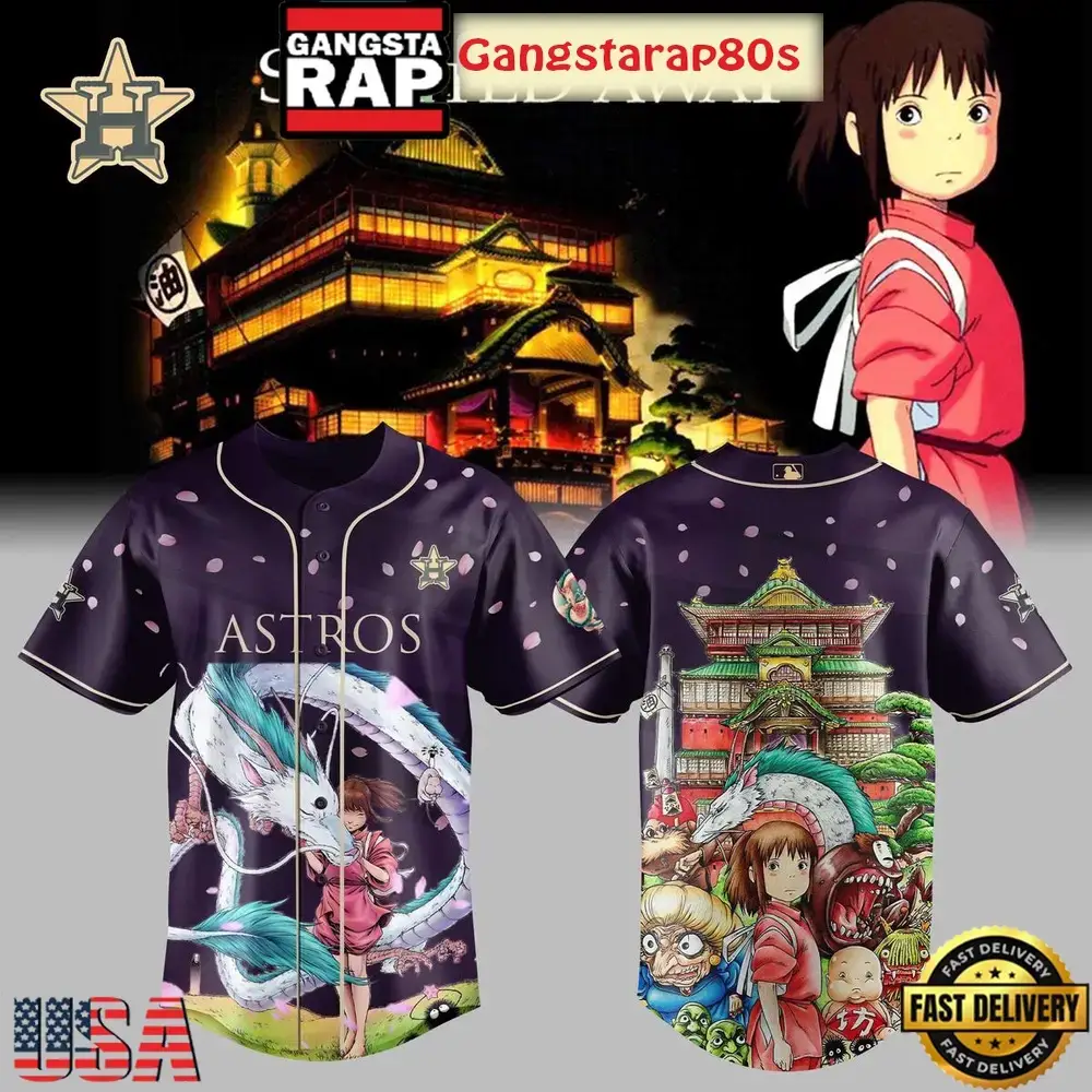 Houston Astros x Spirited Away Studio Ghibli 2025 Baseball Jersey Shirt Image