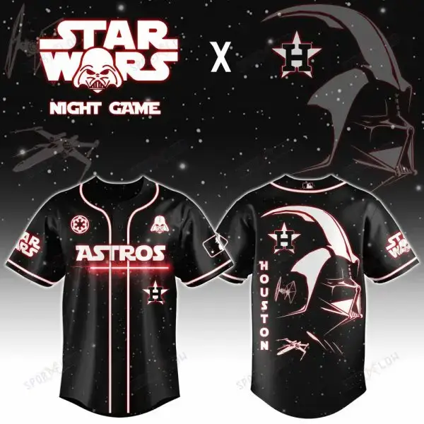 Houston Astros X Star Wars Darth Vader Sith Lord Night Game Baseball Jersey Image